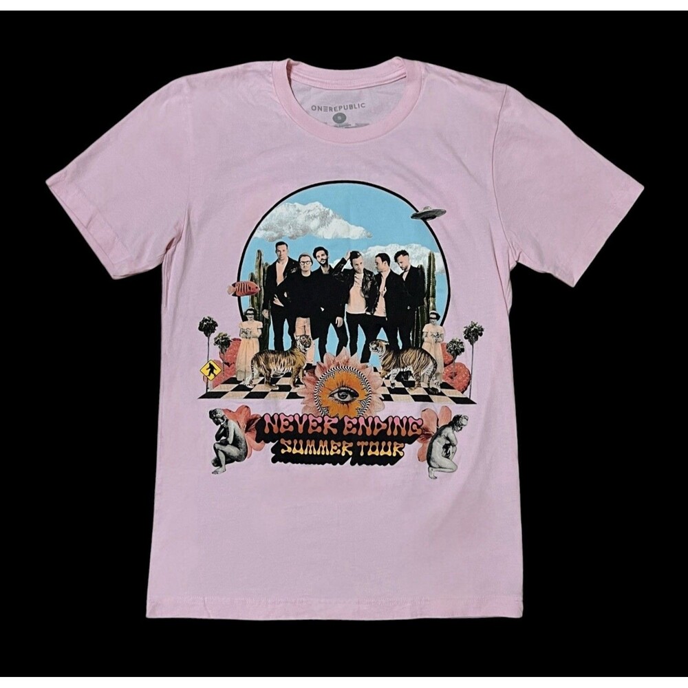 One Republic 2022 Never Ending Summer Official Tour Shirt Pink Women’s Small